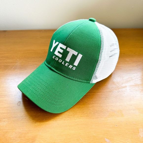 Yeti Accessories Yeti Coolers Green And White Mesh Trucker Snapback
